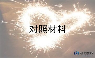十对照十检查材料优质5篇