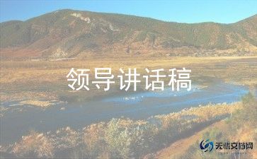 县领导讲话稿模板7篇