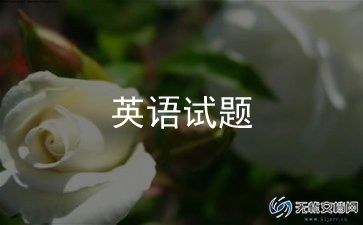 英语考试试题分析范例5篇